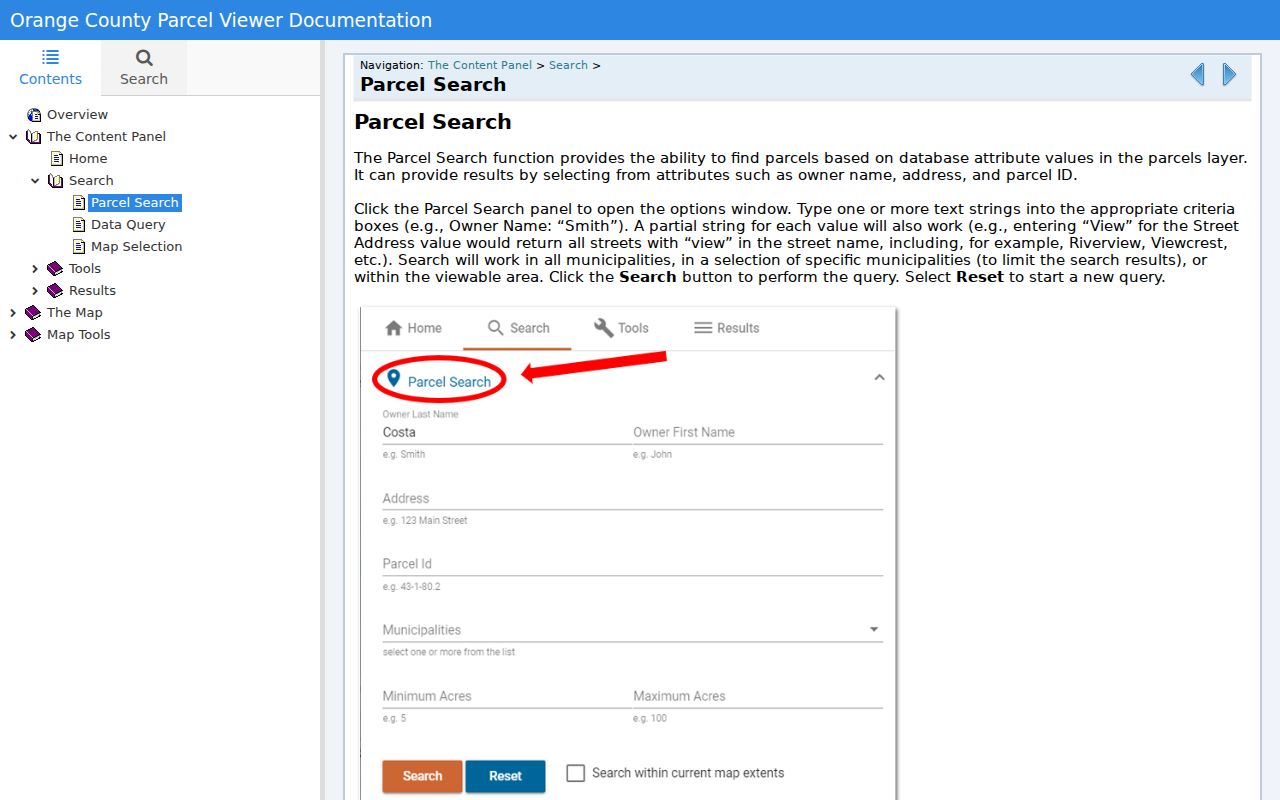 Town of Wallkill street directory Orange County GIS parcel search help